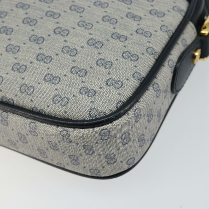 【日本直送】GUCCI Micro GG Supreme 單肩包 PVC 海軍藍/金色 007 56 0095 Auth fm4868-13