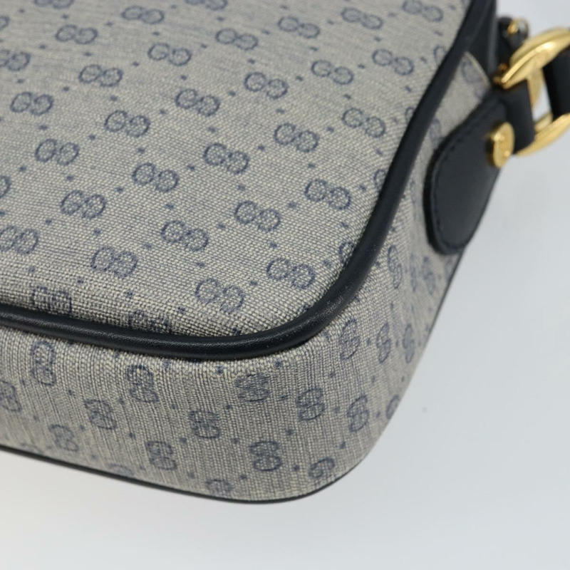 【日本直送】GUCCI Micro GG Supreme 單肩包 PVC 海軍藍/金色 007 56 0095 Auth fm4868-15