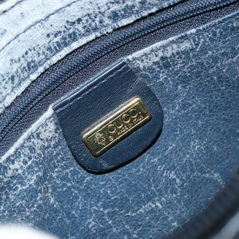 【日本直送】GUCCI Micro GG Supreme 單肩包 PVC 海軍藍/金色 007 56 0095 Auth fm4868-19