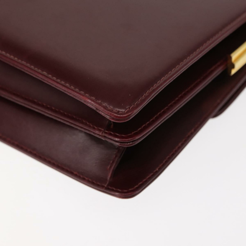 【日本直送】GUCCI 鏈條單肩包 皮革 波爾多金 Auth fm4893-8