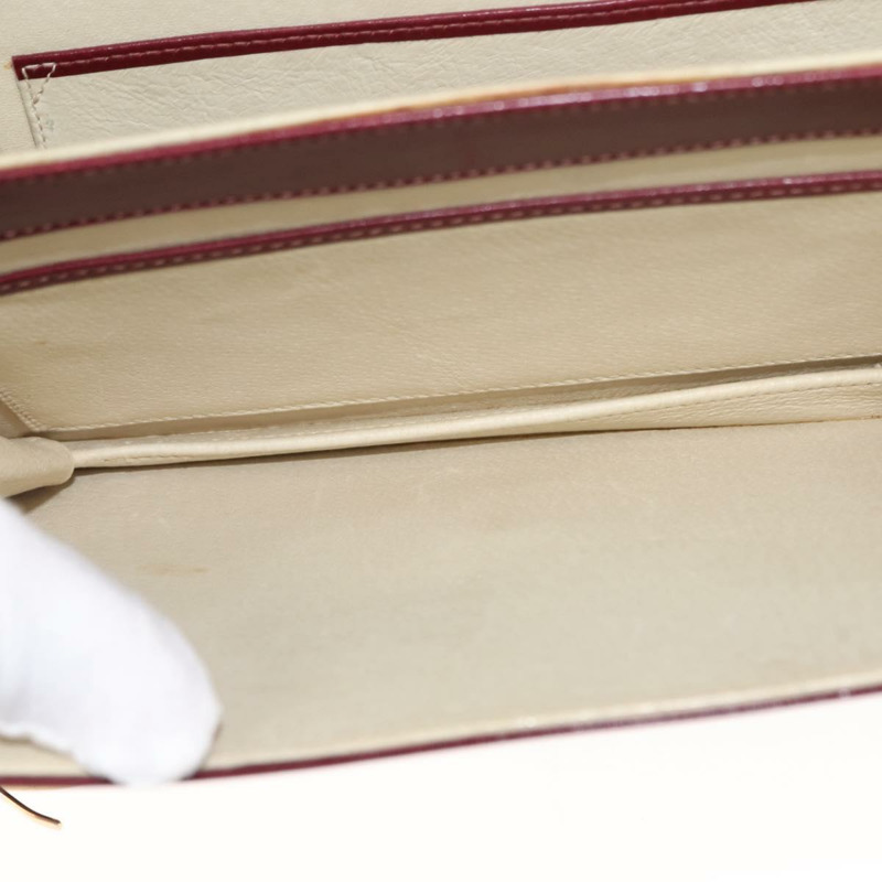 【日本直送】GUCCI 鏈條單肩包 皮革 波爾多金 Auth fm4893-10