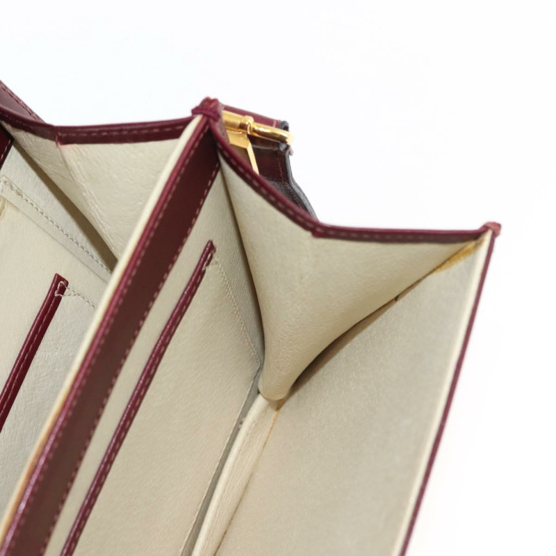 【日本直送】GUCCI 鏈條單肩包 皮革 波爾多金 Auth fm4893-18