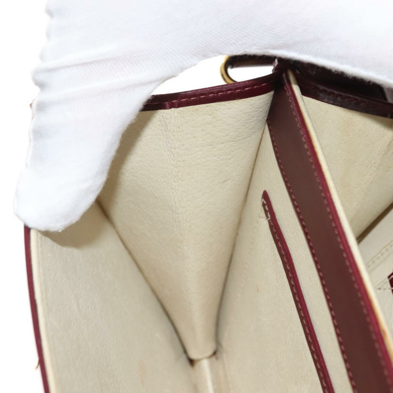 【日本直送】GUCCI 鏈條單肩包 皮革 波爾多金 Auth fm4893-19