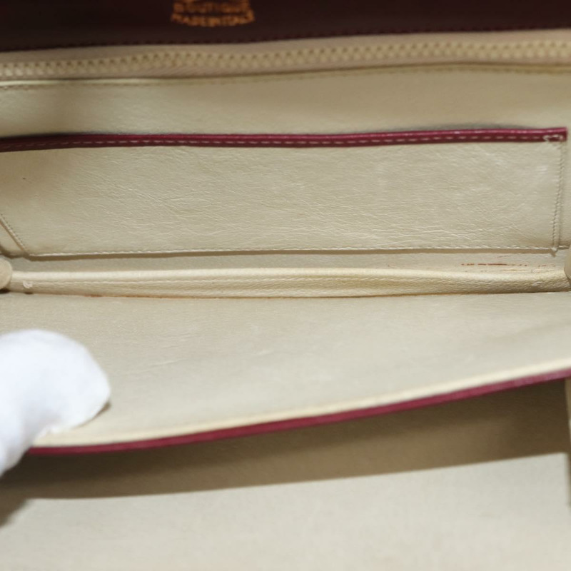 【日本直送】GUCCI 鏈條單肩包 皮革 波爾多金 Auth fm4893-20