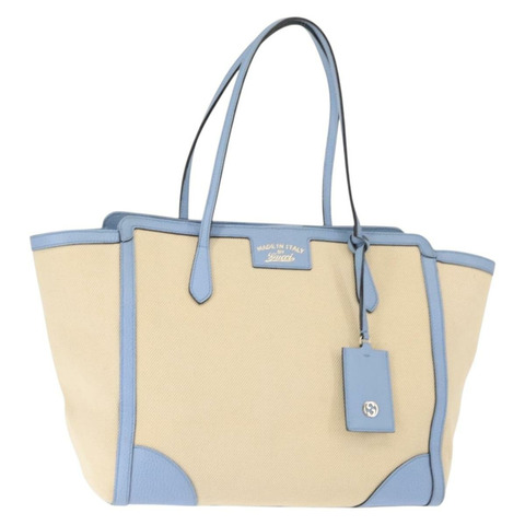 GUCCI 帆布手提包 米色 金色 354397 467891 正品 145984