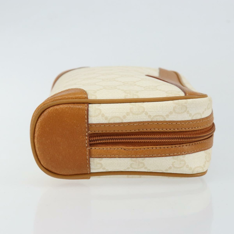 【日本直送】GUCCI GG帆布手拿包 白色金色 正品 145972-2