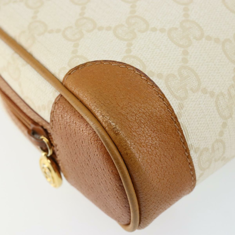 【日本直送】GUCCI GG帆布手拿包 白色金色 正品 145972-13