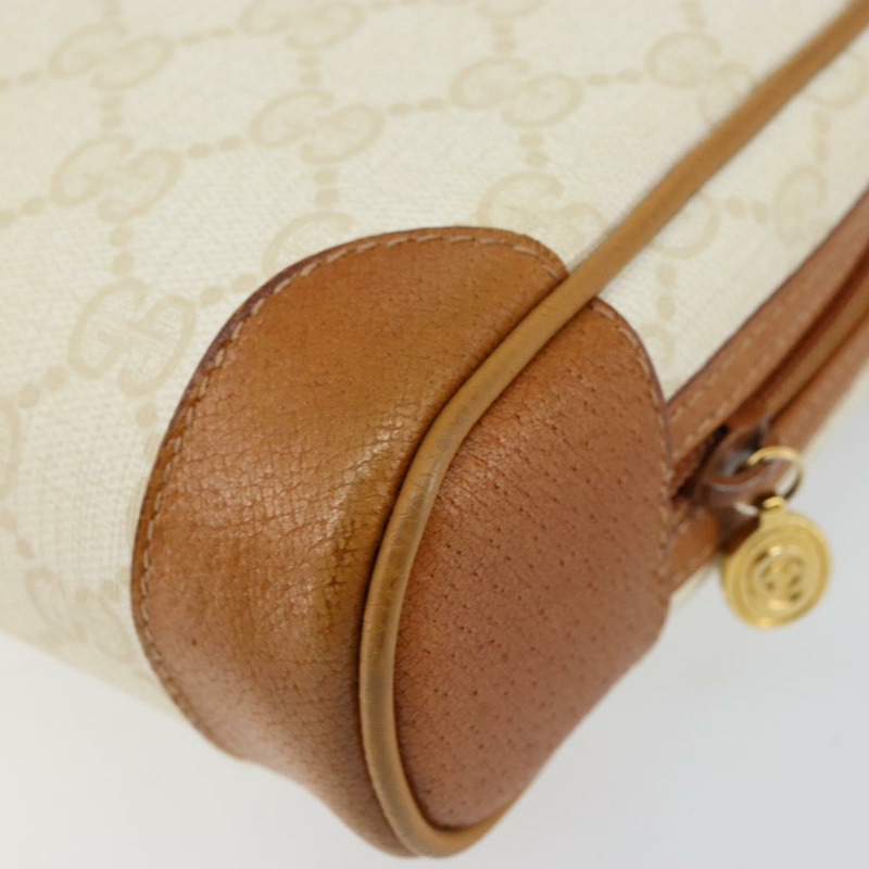 【日本直送】GUCCI GG帆布手拿包 白色金色 正品 145972-14