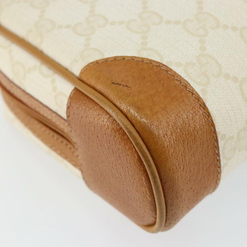 【日本直送】GUCCI GG帆布手拿包 白色金色 正品 145972-15