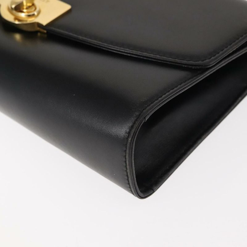 【日本直送】BALLY 鏈條單肩包 皮革 黑色 金色 正品 145994-13