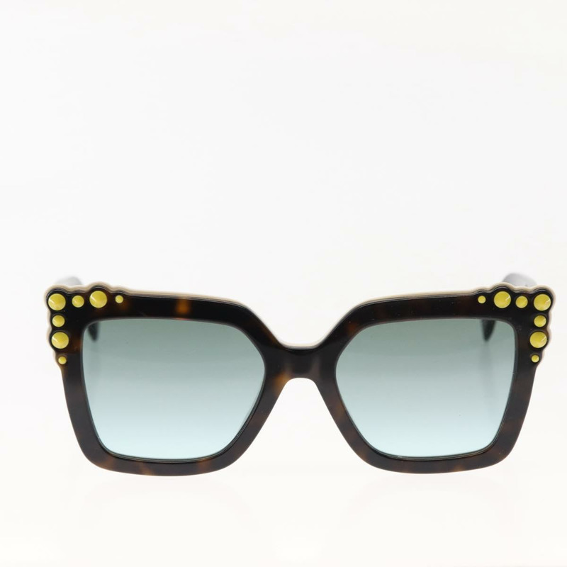 【日本直送】FENDI 太陽眼鏡 塑膠 棕色 C9KEQ Auth hk3162-1