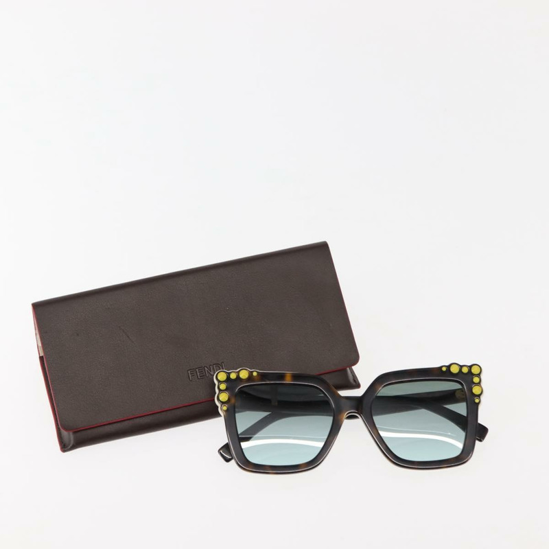 【日本直送】FENDI 太陽眼鏡 塑膠 棕色 C9KEQ Auth hk3162-10