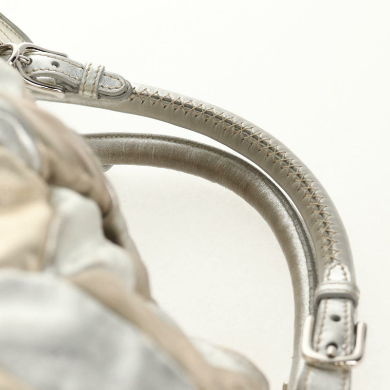 【日本直送】Miu Miu 手提包 皮革 兩用 香檳金銀色 正品 146159-6