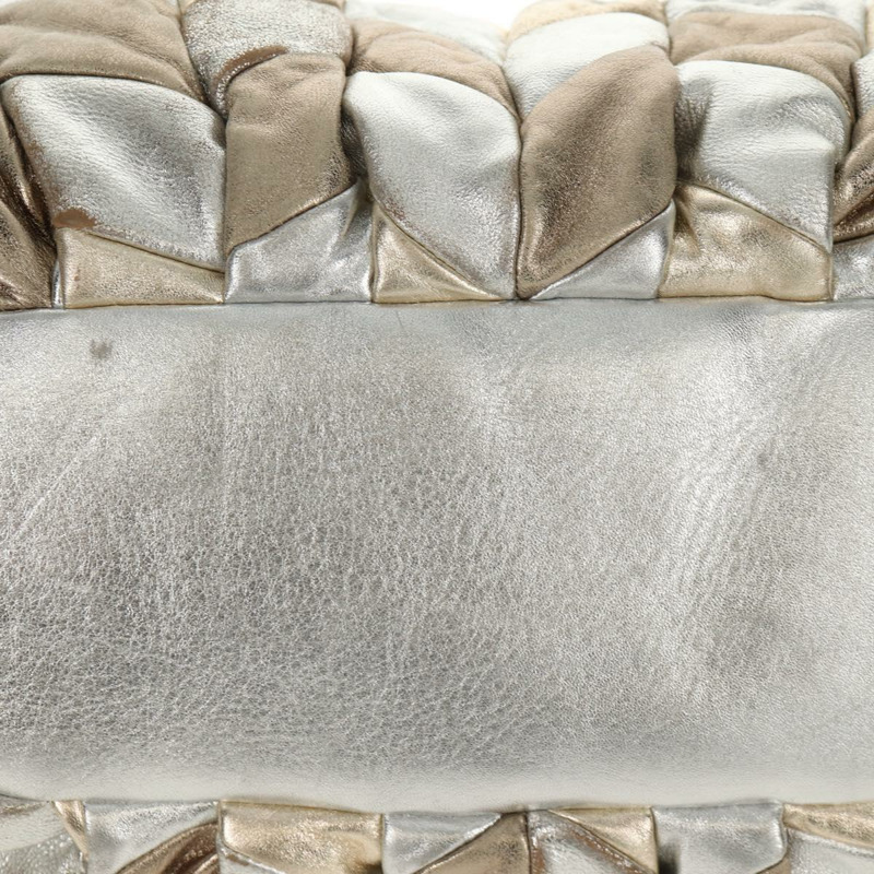 【日本直送】Miu Miu 手提包 皮革 兩用 香檳金銀色 正品 146159-16