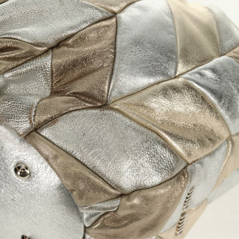 【日本直送】Miu Miu 手提包 皮革 兩用 香檳金銀色 正品 146159-20