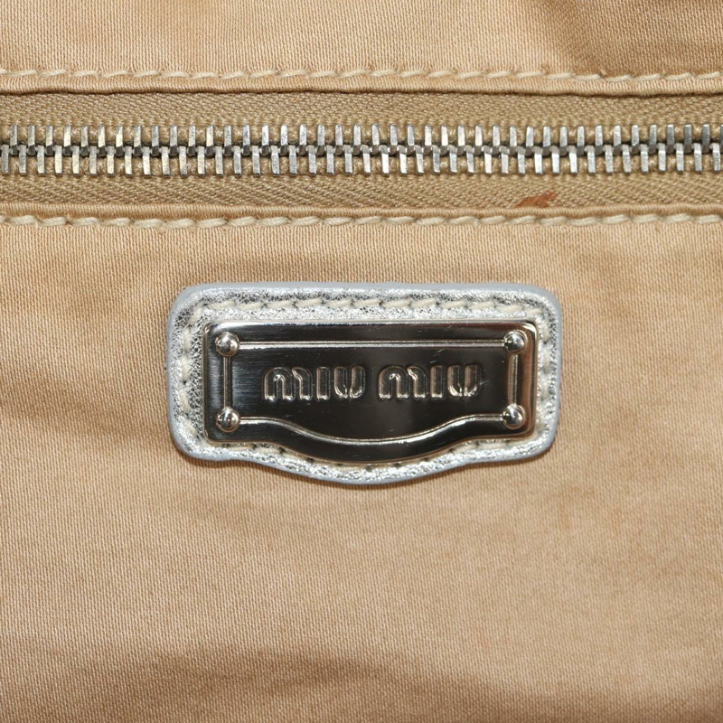 【日本直送】Miu Miu 手提包 皮革 兩用 香檳金銀色 正品 146159-23