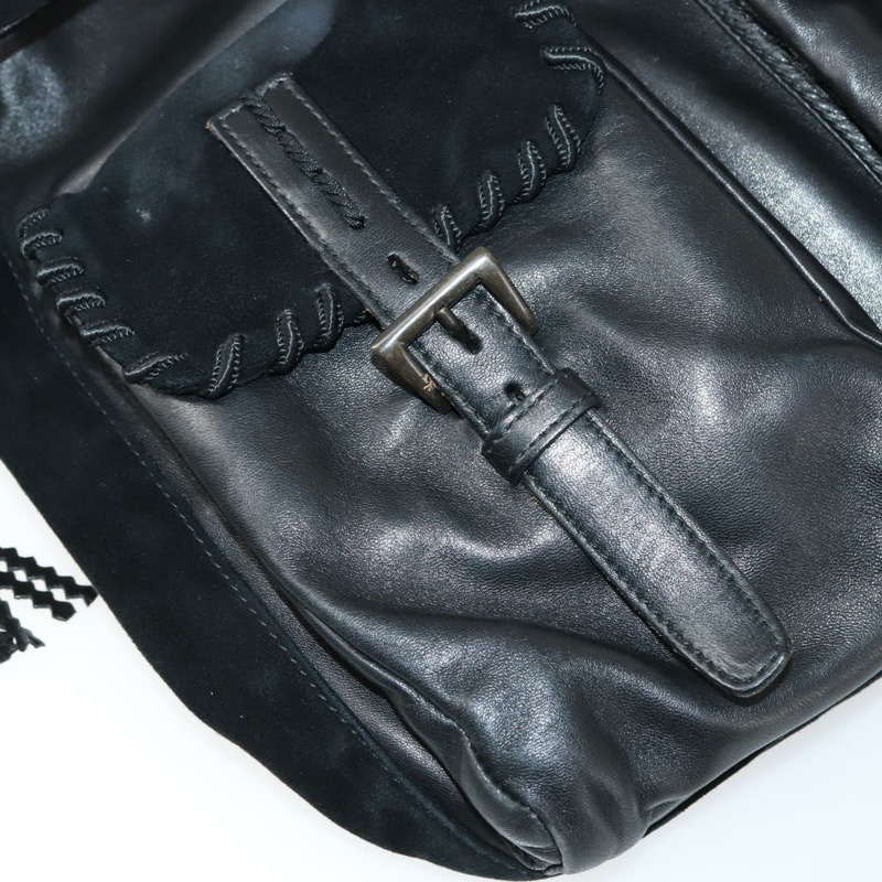 【日本直送】PRADA 黑色麂皮肩背包，正品 bs29915-25