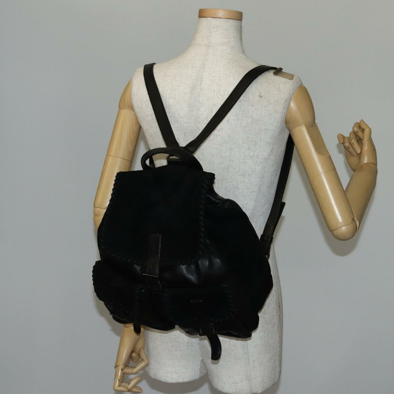 【日本直送】PRADA 黑色麂皮肩背包，正品 bs29915-27