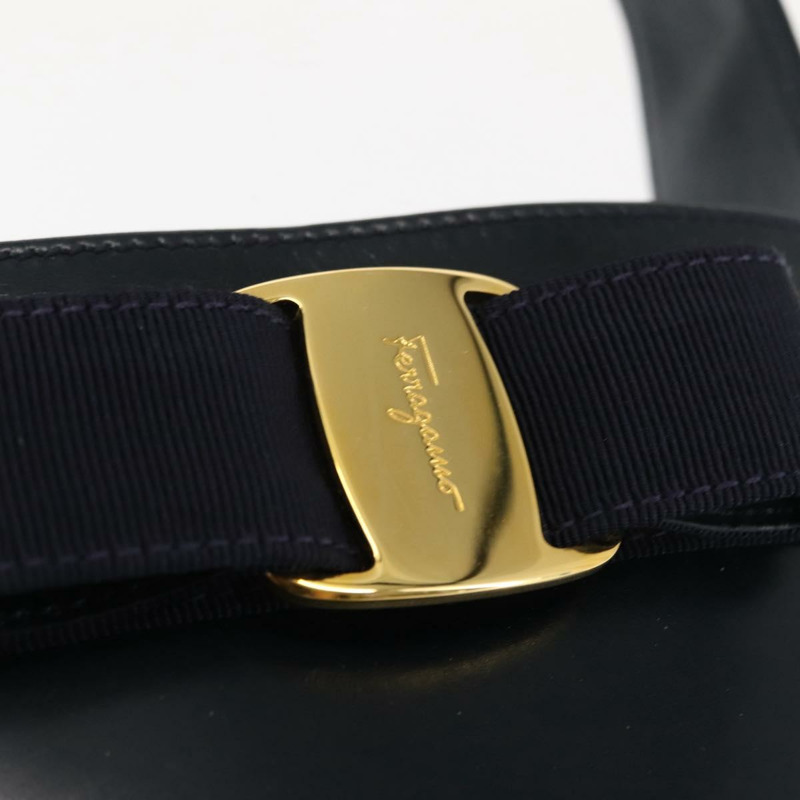 【日本直送】Salvatore Ferragamo Vala 單肩包 皮革 海軍藍 金色 正品 bs29928-9