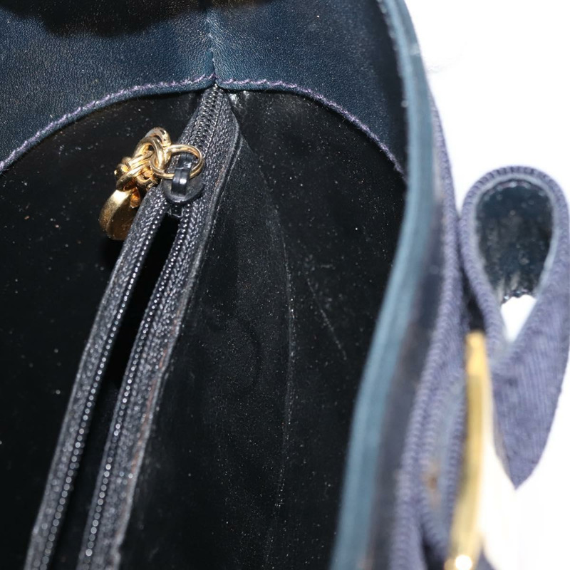 【日本直送】Salvatore Ferragamo Vala 單肩包 皮革 海軍藍 金色 正品 bs29928-20