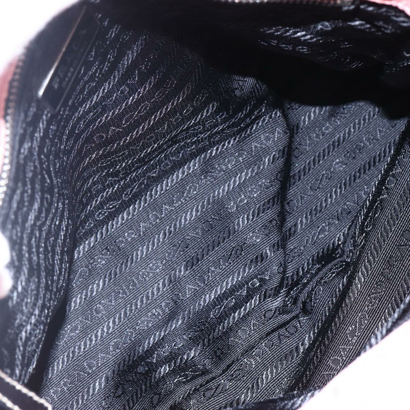 【日本直送】PRADA 絎縫鏈條手提包 尼龍 粉紅色 銀色 正品 146334-9