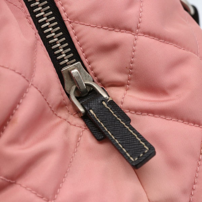 【日本直送】PRADA 絎縫鏈條手提包 尼龍 粉紅色 銀色 正品 146334-18