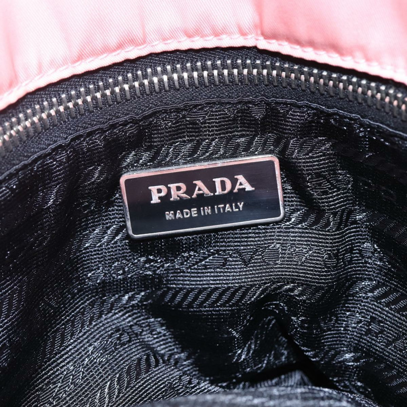 【日本直送】PRADA 絎縫鏈條手提包 尼龍 粉紅色 銀色 正品 146334-19