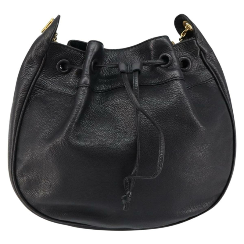 【日本直送】BOTTEGA VENETA 黑色金色皮革單肩包 正品 bs29943-12