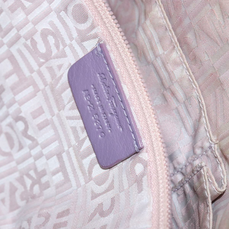 【日本直送】Salvatore Ferragamo Gancini 手提包 皮革 紫色 銀色 正品 146336-11