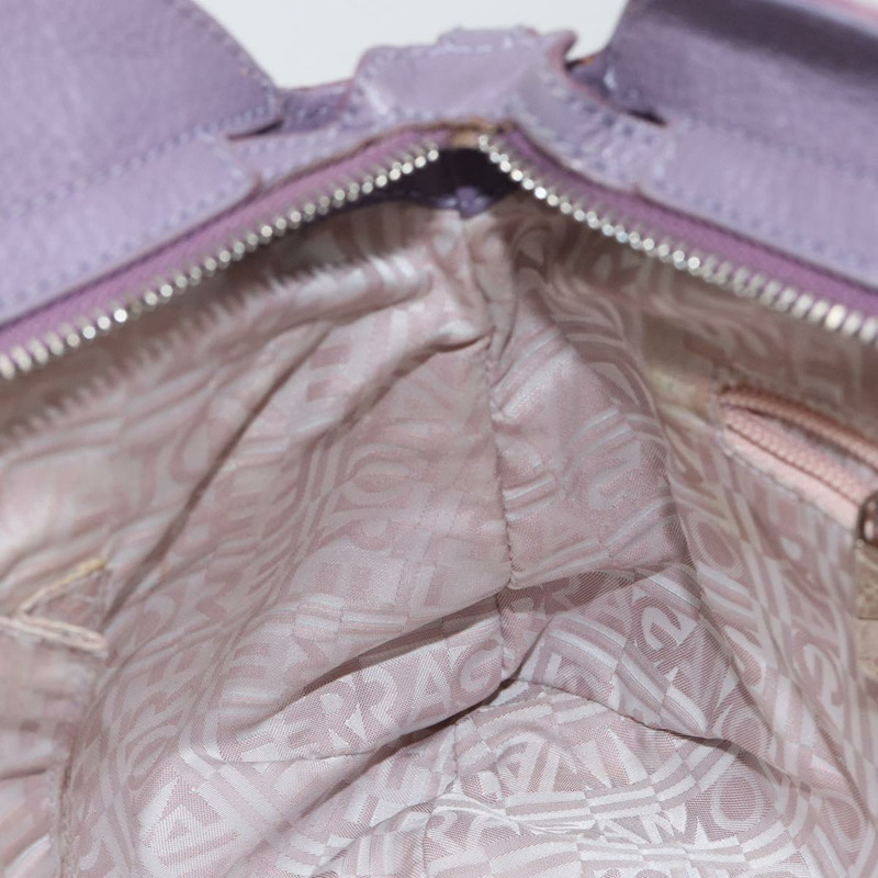 【日本直送】Salvatore Ferragamo Gancini 手提包 皮革 紫色 銀色 正品 146336-20