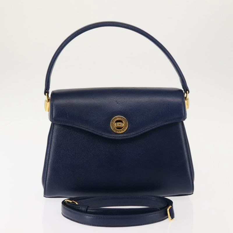 【日本直送】VALENTINO 皮革雙肩包 藍色金色 Auth bs29911-11