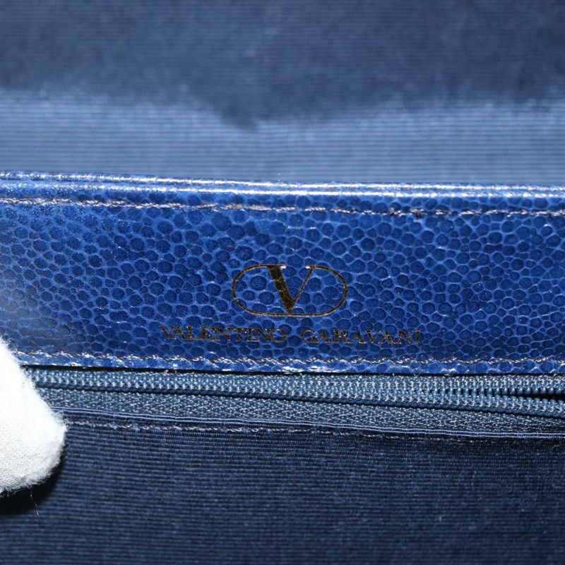 【日本直送】VALENTINO 皮革雙肩包 藍色金色 Auth bs29911-19