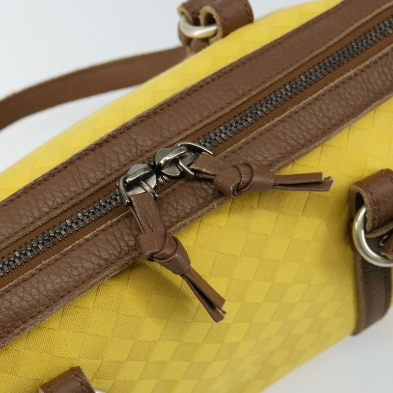 【日本直送】BOTTEGA VENETA INTRECCIATO 手袋 帆布 黃色 金色 Auth hk3145-9