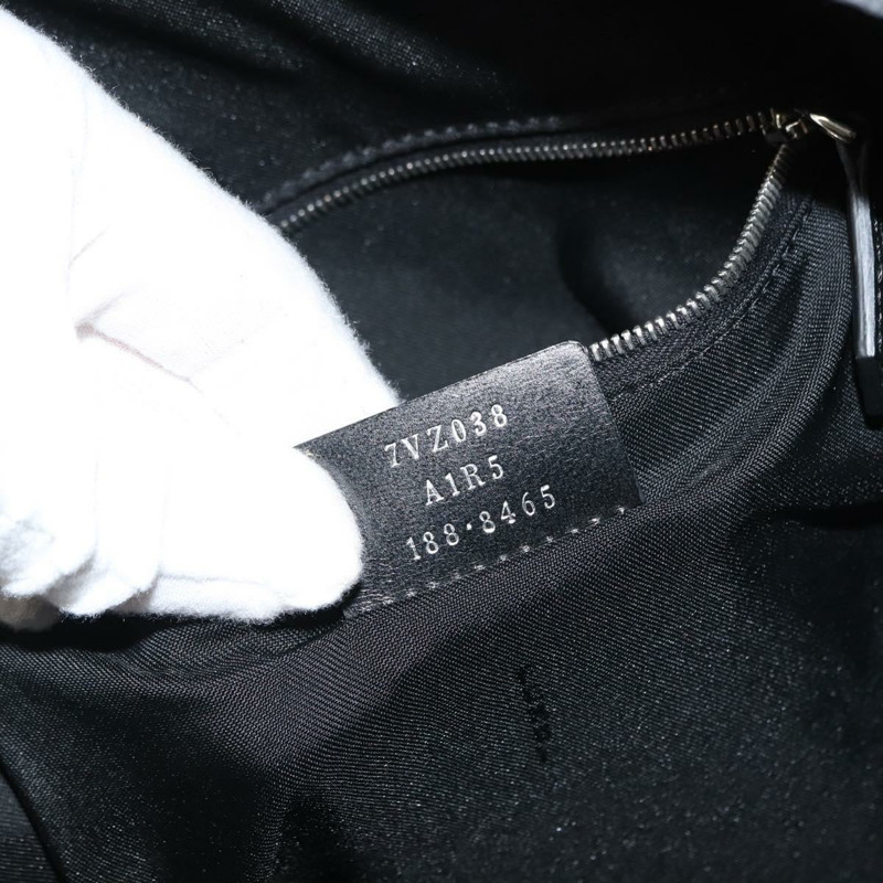 【日本直送】FENDI Zucca帆布雙肩包 黑色 銀色 Auth hk3119-11