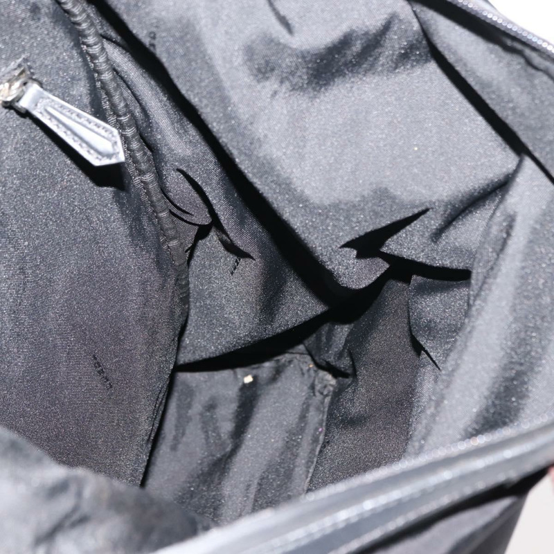 【日本直送】FENDI Zucca帆布雙肩包 黑色 銀色 Auth hk3119-20