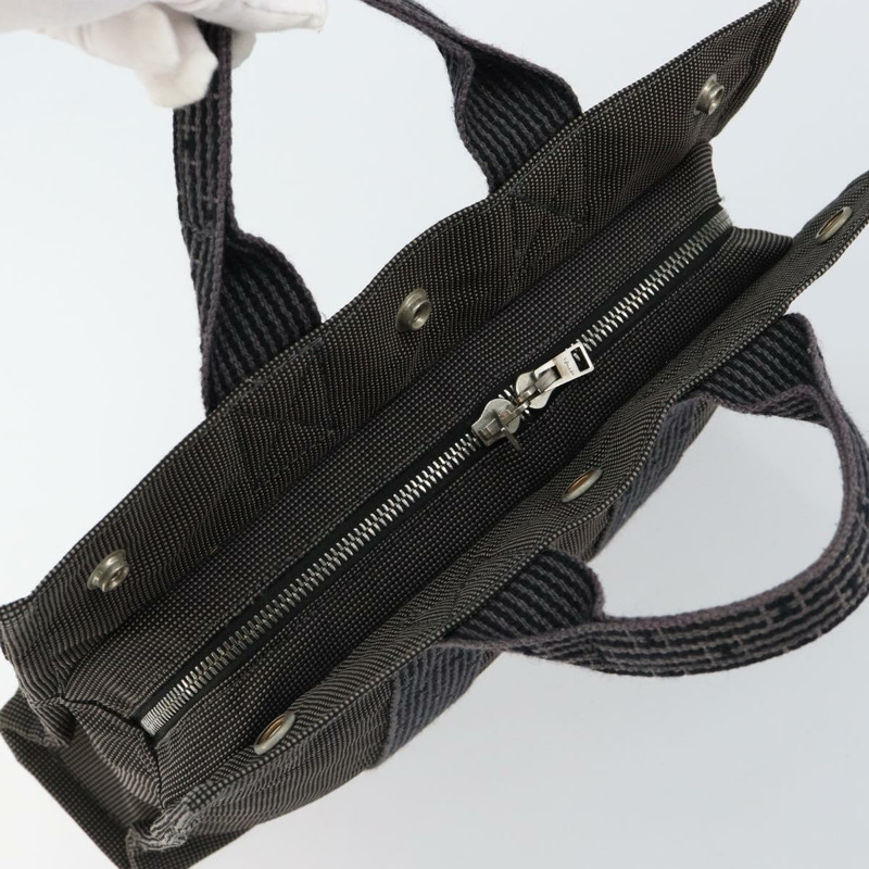 【日本直送】愛馬仕 Her Line PM 帆布托特包 灰色 Auth hk3125-5