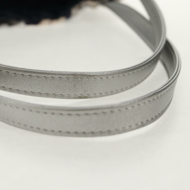 【日本直送】香奈兒 COCO 標誌手提包 尼龍 海軍藍 灰色 CC 正品 145888A-7