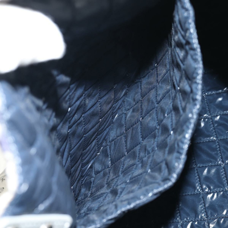 【日本直送】香奈兒 COCO 標誌手提包 尼龍 海軍藍 灰色 CC 正品 145888A-21