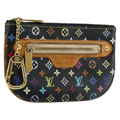 路易威登 Multicolor Pochette MM 零錢包 黑色 M60031 正品 145869