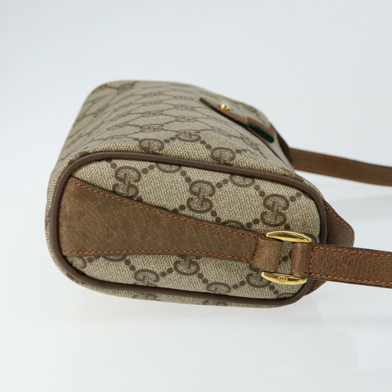 【日本直送】GUCCI GG Supreme Web Sherry Line 手提包 PVC 米色 金色 89 02 018 正品 145882-2