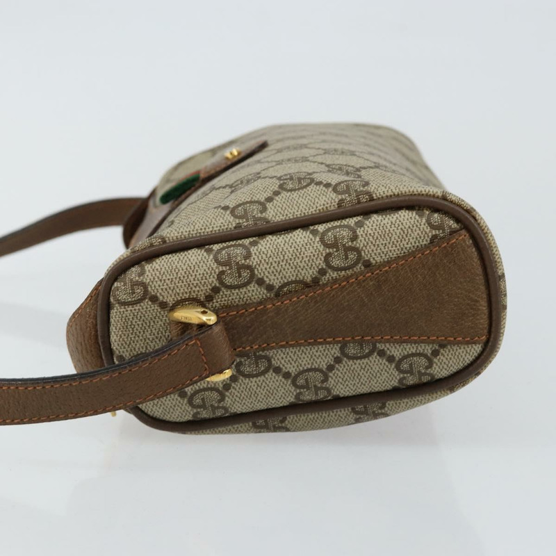【日本直送】GUCCI GG Supreme Web Sherry Line 手提包 PVC 米色 金色 89 02 018 正品 145882-3