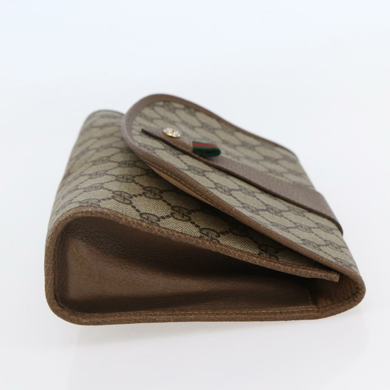 【日本直送】GUCCI GG Supreme Web Sherry Line 手拿包 PVC 米色 紅色 89 01 030 正品 145877-3