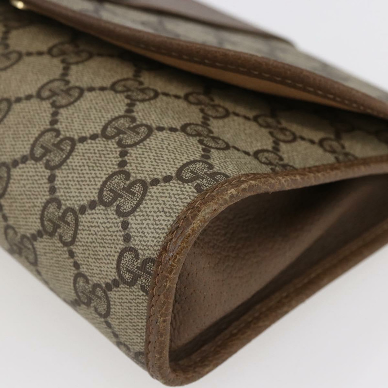 【日本直送】GUCCI GG Supreme Web Sherry Line 手拿包 PVC 米色 紅色 89 01 030 正品 145877-6