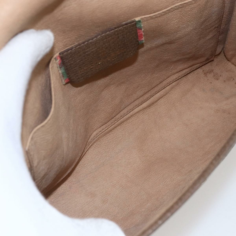 【日本直送】GUCCI GG Supreme Web Sherry Line 手拿包 PVC 米色 紅色 89 01 030 正品 145877-8