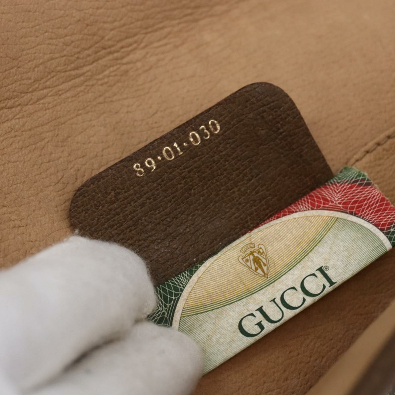 【日本直送】GUCCI GG Supreme Web Sherry Line 手拿包 PVC 米色 紅色 89 01 030 正品 145877-11