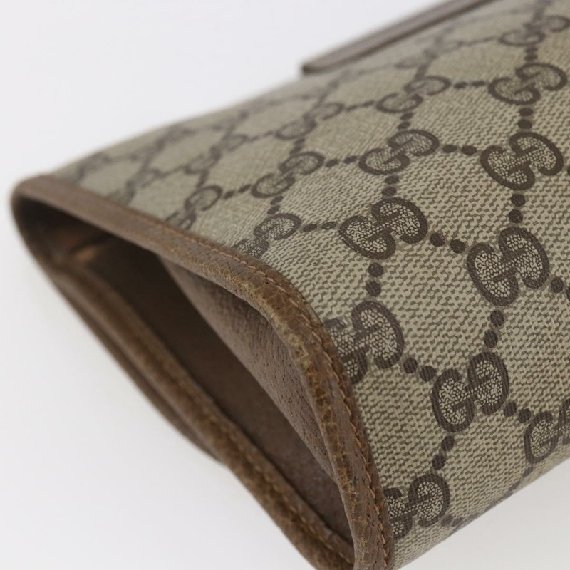 【日本直送】GUCCI GG Supreme Web Sherry Line 手拿包 PVC 米色 紅色 89 01 030 正品 145877-15