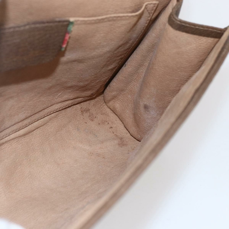 【日本直送】GUCCI GG Supreme Web Sherry Line 手拿包 PVC 米色 紅色 89 01 030 正品 145877-17