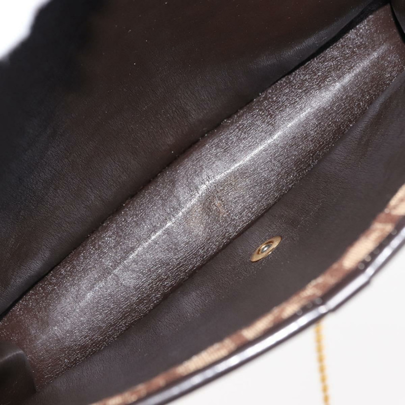【日本直送】Christian Dior Trotter帆布鏈條單肩包 棕色金色 正品 145878-11