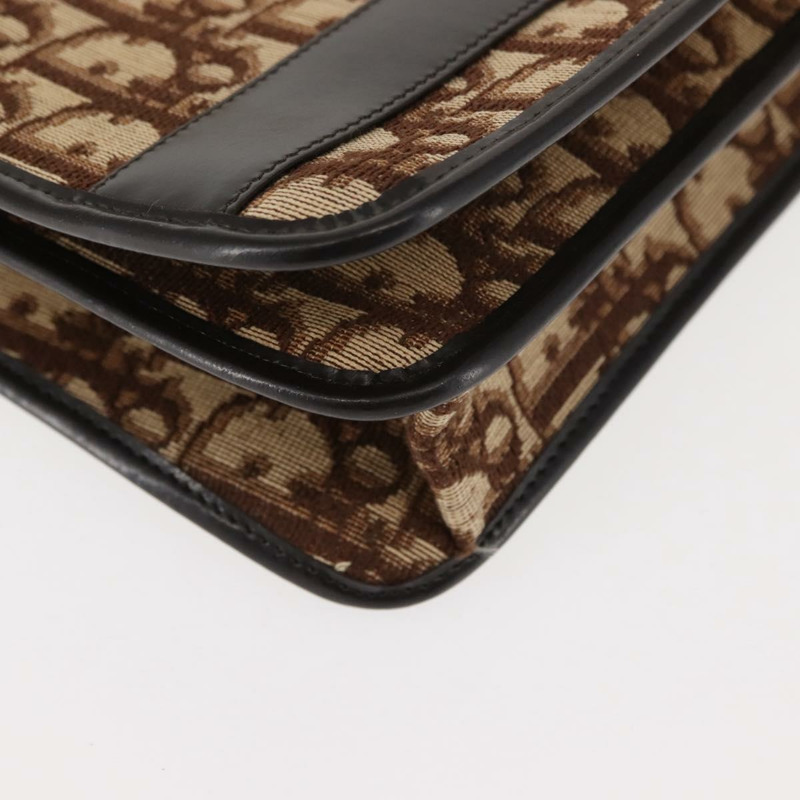 【日本直送】Christian Dior Trotter帆布鏈條單肩包 棕色金色 正品 145878-13