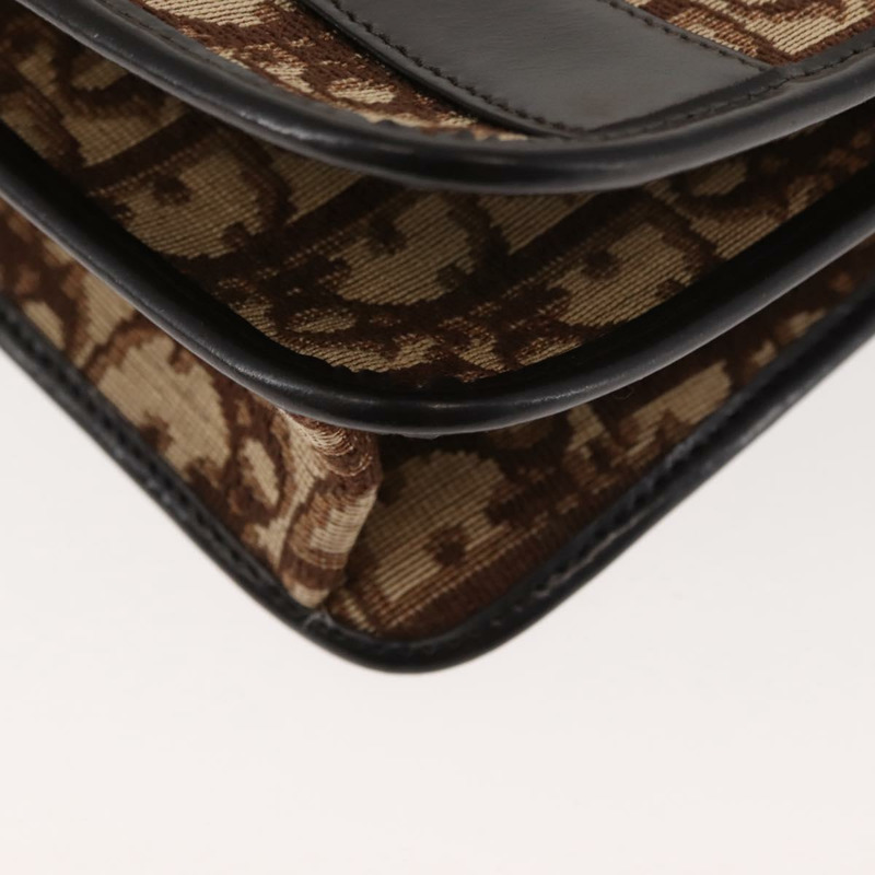 【日本直送】Christian Dior Trotter帆布鏈條單肩包 棕色金色 正品 145878-14